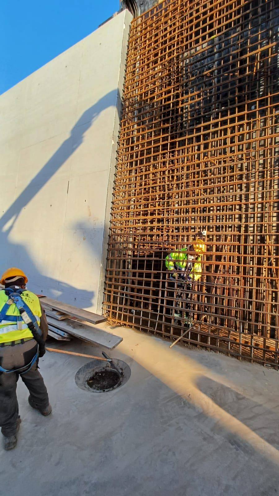 Reinforcement crew on site